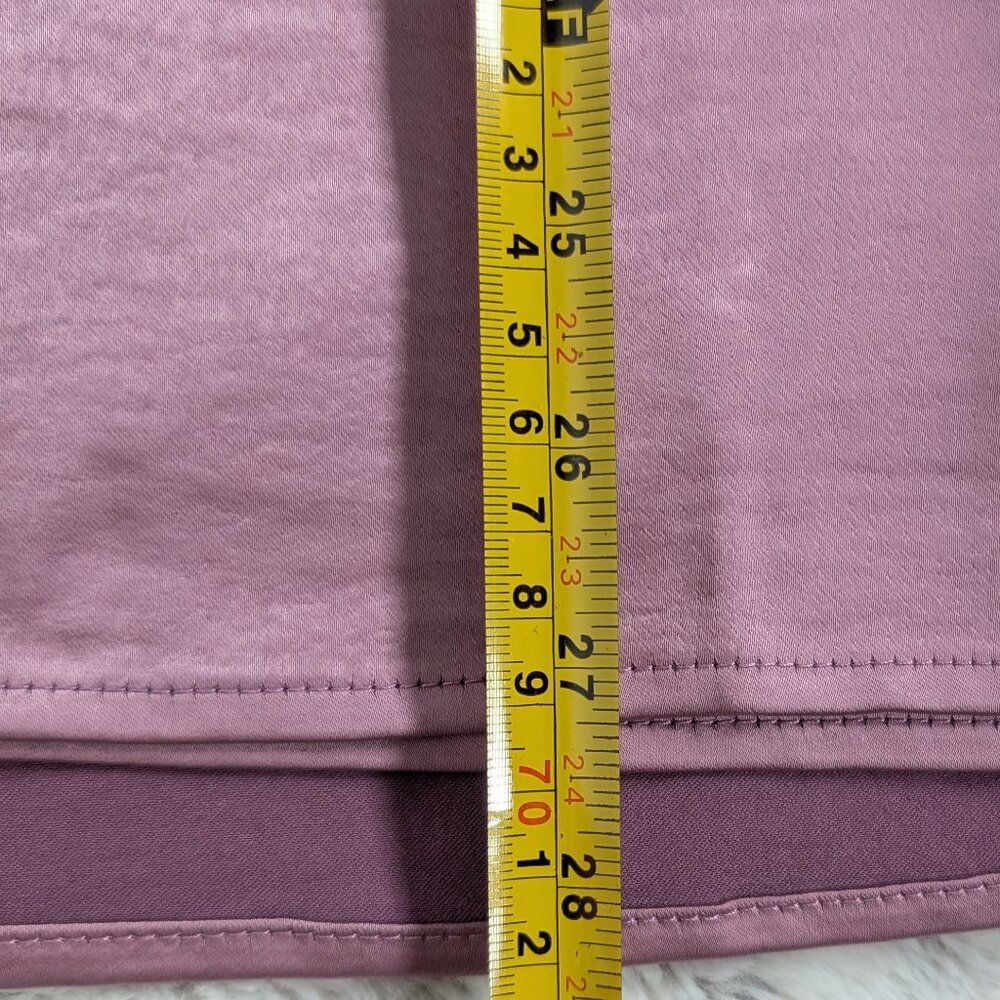 Wildfang Mauve Empower Satin Wrap Skirt Sz L - Picture 6 of 9